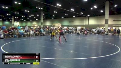 110 lbs Round 1 (16 Team) - Sydney Cannon, Charlie`s Angels-IL Blk vs Sara Schroder, SD Heat