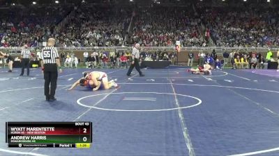 D2-215 lbs Champ. Round 1 - Wyatt Marentette, Huron HS - New Boston vs Andrew Harris, Edwardsburg HS