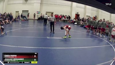 90 lbs Round 2 (6 Team) - Owen Parish, Minnesota Gold vs Joshuah Hernandez, Wyoming Twisters