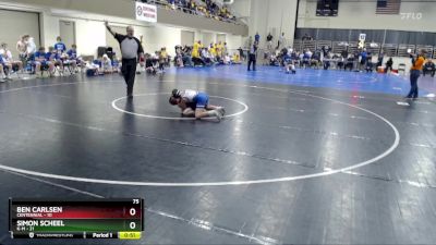 75 lbs Finals (8 Team) - Simon Scheel, K-M vs Ben Carlsen, Centennial