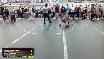 52 lbs Round 2 (6 Team) - Nick Johnson, U2 Upstate Uprising vs Owen Zimmerman, Glasgow WA