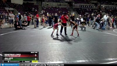 56-57 lbs Round 2 - Demetrius Lopez, Brighton Wrestling Club vs Ava Hays, Colorado