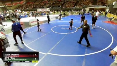 70 lbs Champ. Round 2 - Zane Meza, RBWC (Rancho Bernardo Wrestling Club) vs Jaden Hawkins, Pacific Edge Wrestling