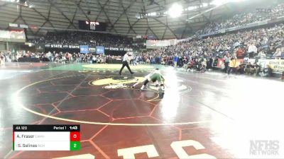 4A 120 lbs Champ. Round 1 - Saul Salinas, Richland vs Alec Fraser, Camas