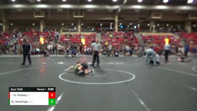 70 lbs Quarterfinal - Ryder Pankey, Lawrence Elite vs Brinlie Headings, Derby Wrestling Club