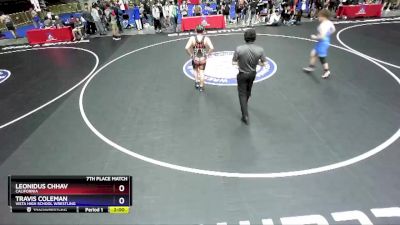 182 lbs 7th Place Match - Leonidus Chhav, California vs Travis Coleman, Vista High School Wrestling