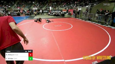 43 lbs Quarterfinal - Breckon Milburn, Powerhouse Wrestling vs Chance Wilder, Triumph Wrestling Club