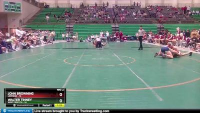 190 lbs Quarterfinals (8 Team) - Walter Tinney, West Forsyth vs John Browning, Lowndes