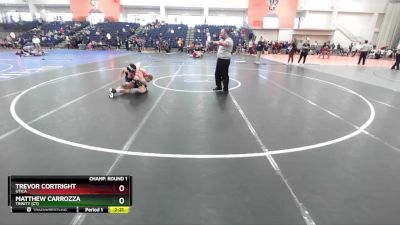 133 lbs Quarterfinal - Matthew Carrozza, Trinity (CT) vs Trevor Cortright, Utica