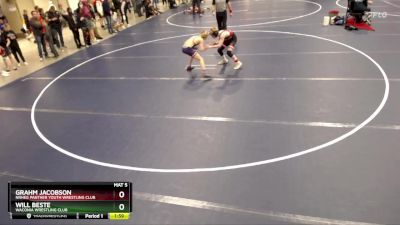 97 lbs Cons. Round 2 - Will Beste, Waconia Wrestling Club vs Grahm Jacobson, NRHEG Panther Youth Wrestling Club