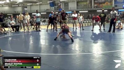 85 lbs Placement Matches (8 Team) - Caleb Dyer, Alabama Elite Black vs Bradley Bauman, Short Time WC