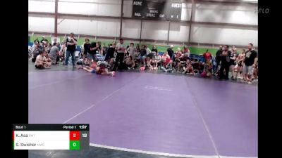 74 lbs Quarterfinals (8 Team) - Kylie Asa, Beast Mode vs Sadie Swisher, Mayhem WC Black