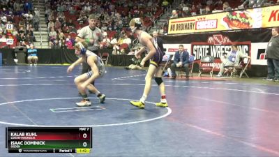 1A-113 lbs Cons. Round 2 - Isaac Dominick, Ogden vs Kalab Kuhl, Logan-Magnolia