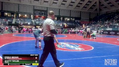 1A-165 lbs Quarterfinal - Steele Brown, Mt. Pisgah Christian School vs Scotty Taylor, Temple