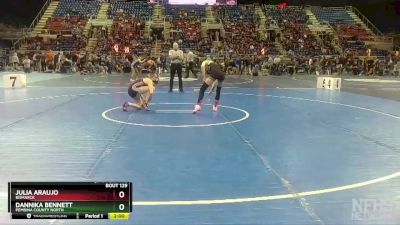 110 lbs Quarterfinal - Julia Araujo, Bismarck vs Dannika Bennett, Pembina County North