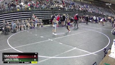 52 lbs Semis & 1st Wrestleback (8 Team) - Lakelyn Caven, South Dakota Lightning vs Kalia Rodgers, Minnesota Storm Red