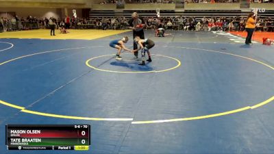 70 lbs Quarterfinal - Tate Braaten, Minnewaska vs Mason Olsen, GMLOS