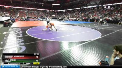 D1-160 lbs Quarterfinal - Garrett Willuweit, Marshfield vs Liam Crook, Kaukauna