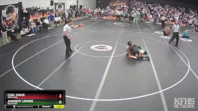 3A 152 lbs Semifinal - Cael Davis, West Oak vs Andrew Legree, Beaufort