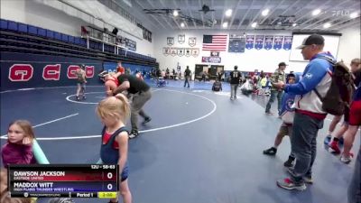 58-63 lbs Cons. Round 1 - Dawson Jackson, Eastside United vs Maddox Witt, High Plains Thunder Wrestling