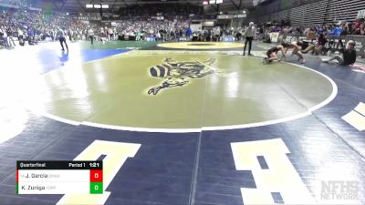 1A 144 lbs Quarterfinal - Jessie Garcia, Omak vs Kiyanno Zuniga, Toppenish