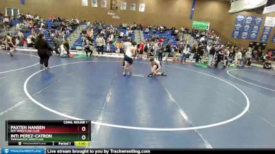 145+ Cons. Round 1 - Paxten Hansen, Roy Wrestling Club vs Inti Perez-Catron, Timpanogos Wrestling