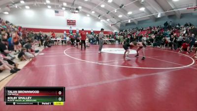 88-92 lbs Round 3 - Kolby Smalley, Platte Valley Jr. Wrestling vs Talan Brownwood, Top Notch