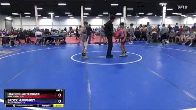 87 lbs Round 2 (8 Team) - Hayden Lauterback, New Jersey vs Brock Humphrey, West Virginia