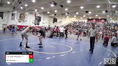 182 lbs Cons. Round 5 - Arthur Tyler McCown, Servite vs Matthew Homan, Buena