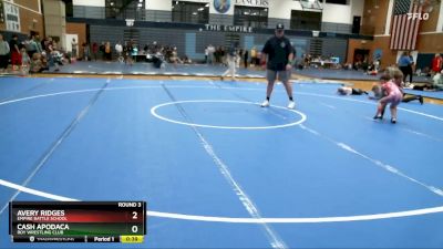 52-57 lbs Round 3 - Avery Ridges, Empire Battle School vs Cash Apodaca, Roy Wrestling Club