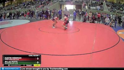 110 lbs Cons. Round 1 - Rylan Potts, Deschutes Mat Club vs Austin Weinman, Sweet Home Mat Club