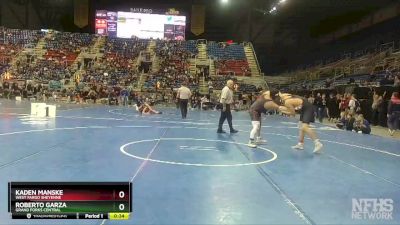 195 lbs Cons. Round 2 - Kaden Manske, West Fargo Sheyenne vs Roberto Garza, Grand Forks Central