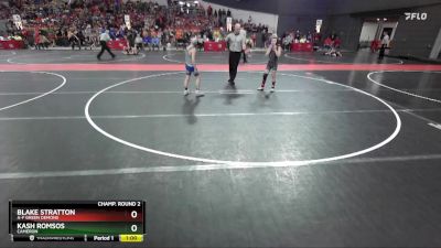 87 lbs Champ. Round 2 - Kash Romsos, Cameron vs Blake Stratton, A-F Green Demons