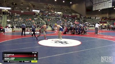 5A 215 lbs 1st Place Match - Ty Matyja, Benton vs Noah Lagg, Mountain Home