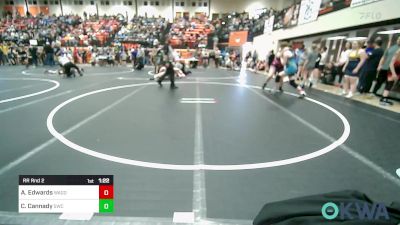 200 lbs Rr Rnd 2 - Alyvia Edwards, Wagoner Takedown Club vs Chandler Cannady, Salina Wrestling Club