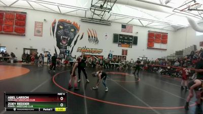 77 lbs Quarterfinal - Zoey Redder, Powell Wrestling Club vs Abel Larson, Worland Wrestling Club