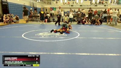 130 lbs Semifinal - Nicholas Aguilar, FL Scorpions Wrestling Club vs Jaxon Perry, Quest For Gold