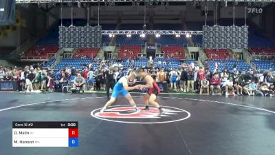 182 lbs Cons 16 #2 - David Malin, Wisconsin vs Maximus Hanson, Minnesota