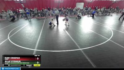 50-50 lbs Round 2 - Rylee Nyenhuis, Monona Grove/McFarland Wrestling Club vs Ruby Crissman, CRWC