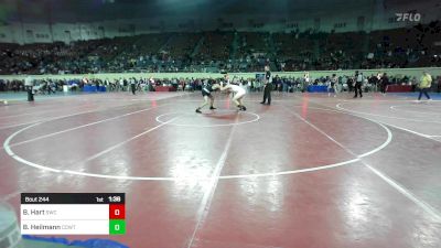 150 lbs Quarterfinal - Braylon Hart, Salina Wrestling Club vs Brock Heilmann, CowTown Elite