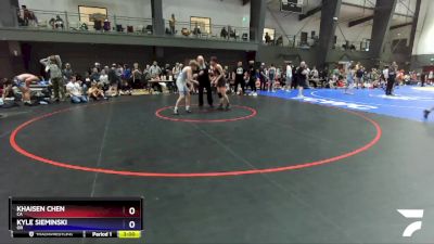 126 lbs Quarterfinal - Khaisen Chen, CA vs Kyle Sieminski, OR