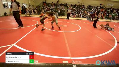 Rr Rnd 5 - Noah Shuemake, Poteau Youth Wrestling Academy vs Silas Grayson, Brushy Wrestling Club