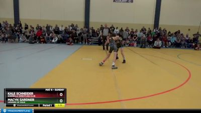 75 lbs Champ. Round 1 - Macyn Gardner, Legends Of Gold vs Kale Schneider, Guerrilla Wrestling Club