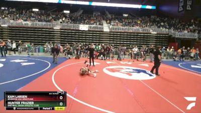 53 lbs Champ. Round 1 - Kam Larsen, Riverton USA Wrestling vs Hunter Frazier, Greybull Basin Athletic Club