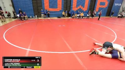 125 lbs Quarterfinal - Carter Schulz, Wisconsin-Eau Claire vs Luca Paladino, Wisconsin-Stevens Point