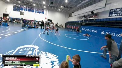 77 lbs 5th Place Match - Tanner Wilson, High Plains Thunder Wrestling vs Lindyn King, Casper Wrestling Club