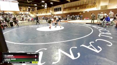 132 lbs Cons. Round 4 - Lukas Knox, JW North vs Ty Greer, Murrieta Valley