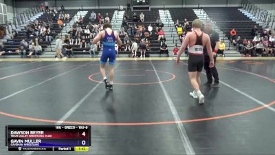 16U-6 lbs Round 3 - Dawson Beyer, Team Valley Wrestling Club vs Gavin Muller, Caveman Wrestling