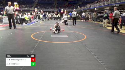 75 lbs Round Of 64 - Blake Brassington, Mahanoy Area vs Jared Miller, Central Dauphin