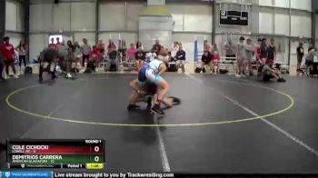 100 lbs Round 1 (6 Team) - Cole Cichocki, Lowell WC vs Demitrios Carrera, American Gladiators